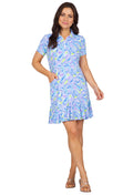 Massie Print Short Sleeve Godet Dress – 69541
